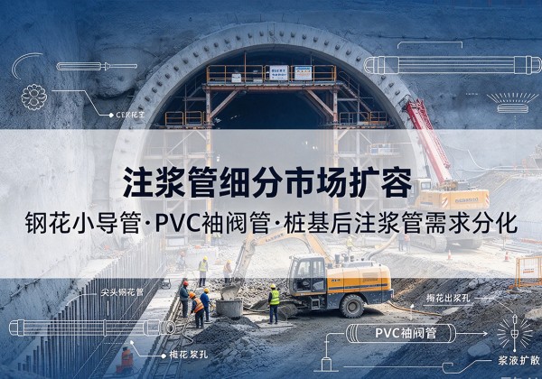 瑞丽注浆管细分市场扩容，隧道钢花小导管、PVC 袖阀管、桩基后注浆管需求分化
